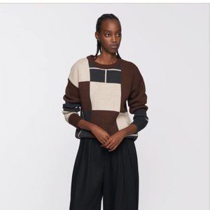 KOTN Patchwork Crew Sweater (NWOT)